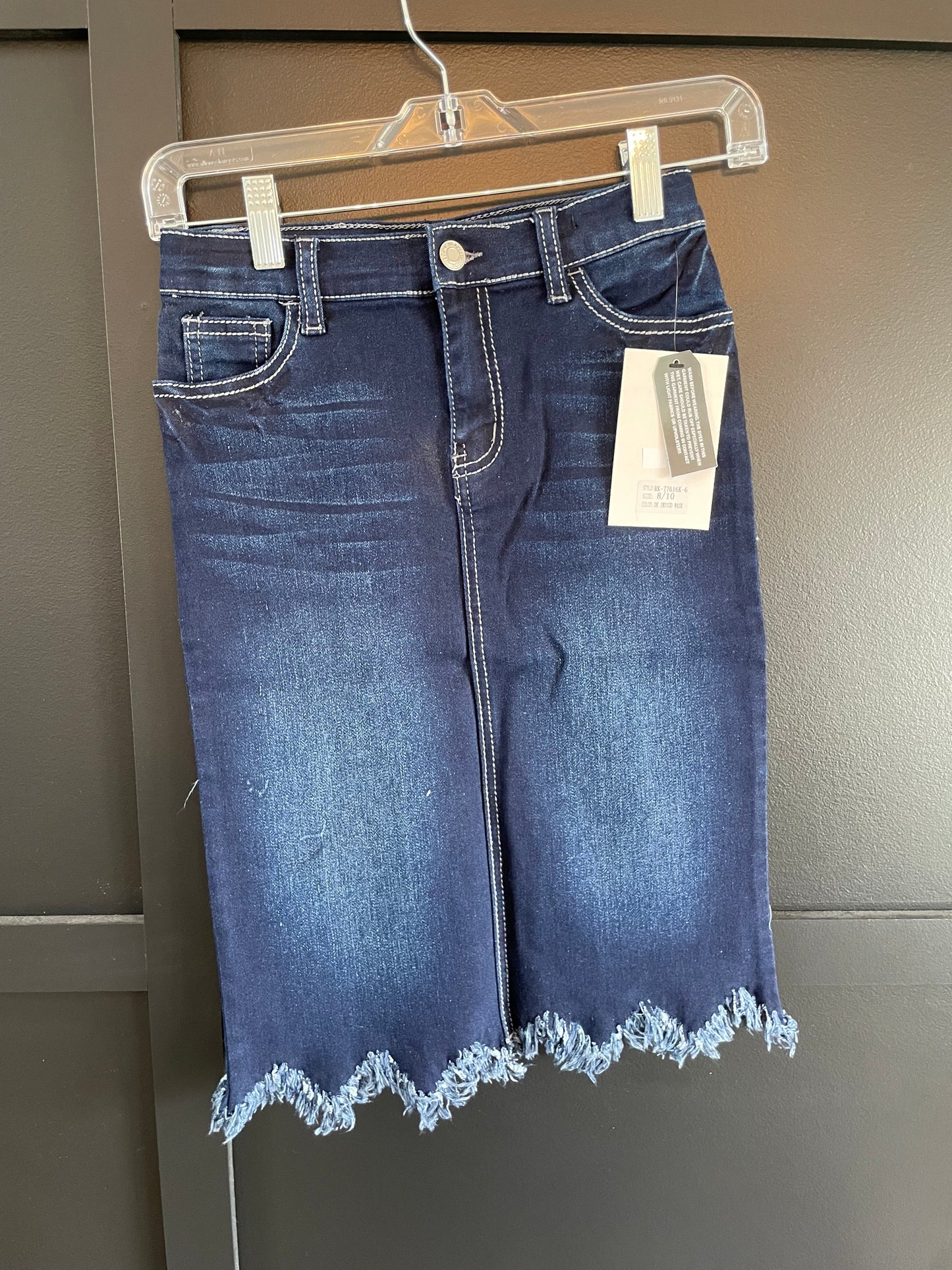 "Vianna" Girls Indigo A-Line Denim Skirt - Ladies & Lavender Boutique