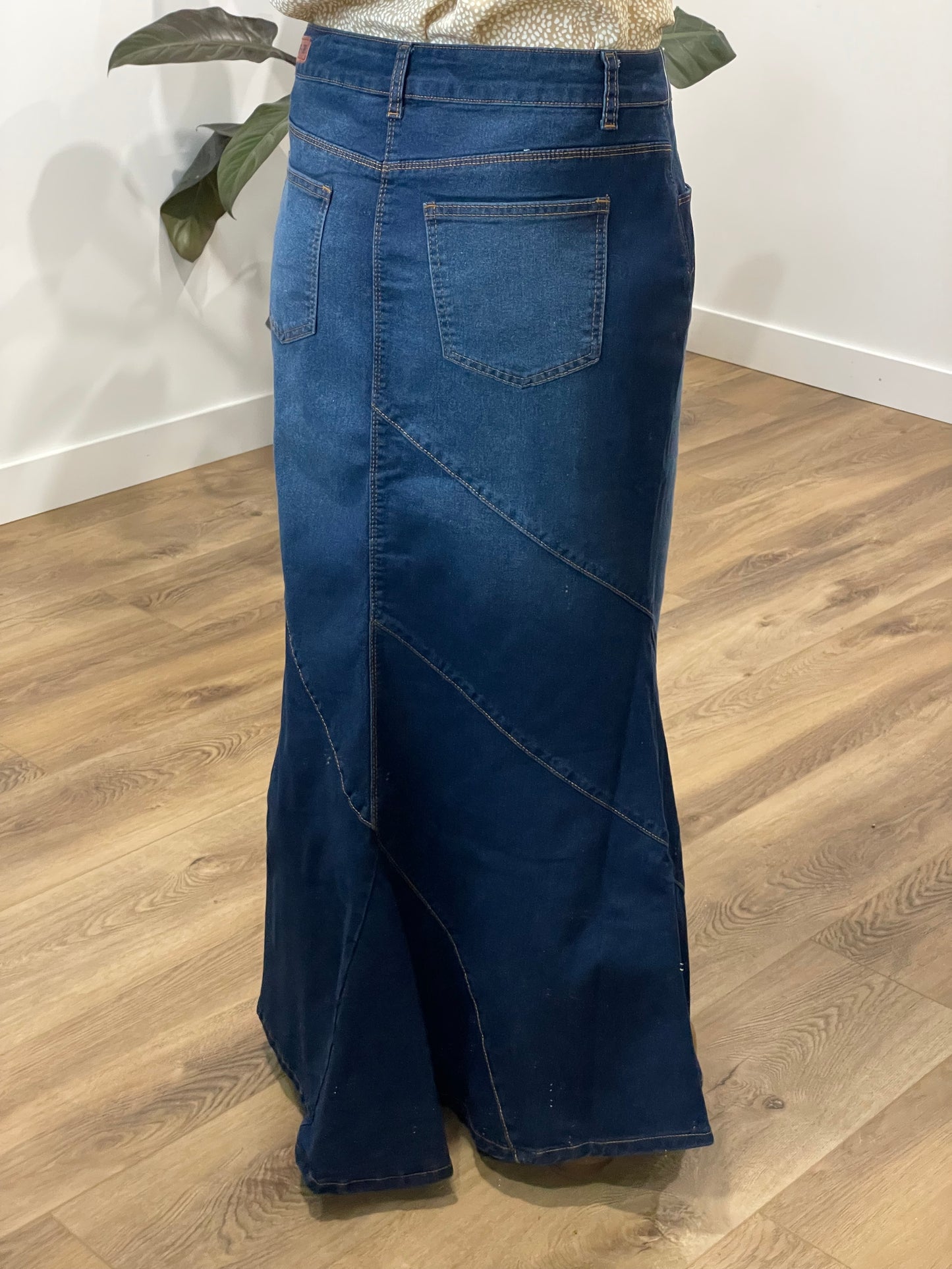 "Sophie" Dark Indigo Denim Maxi Skirt - Ladies & Lavender Boutique