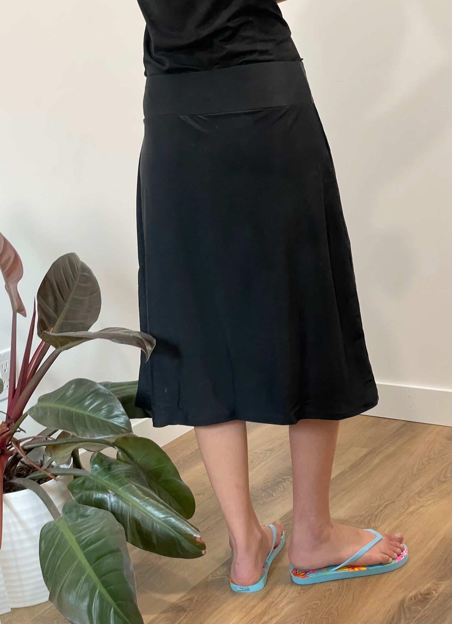 "Josephine" Black A-Line Swim/Sport skirt with leggings - Ladies & Lavender Boutique