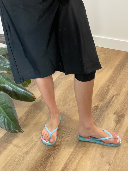 "Josephine" Black A-Line Swim/Sport skirt with leggings - Ladies & Lavender Boutique