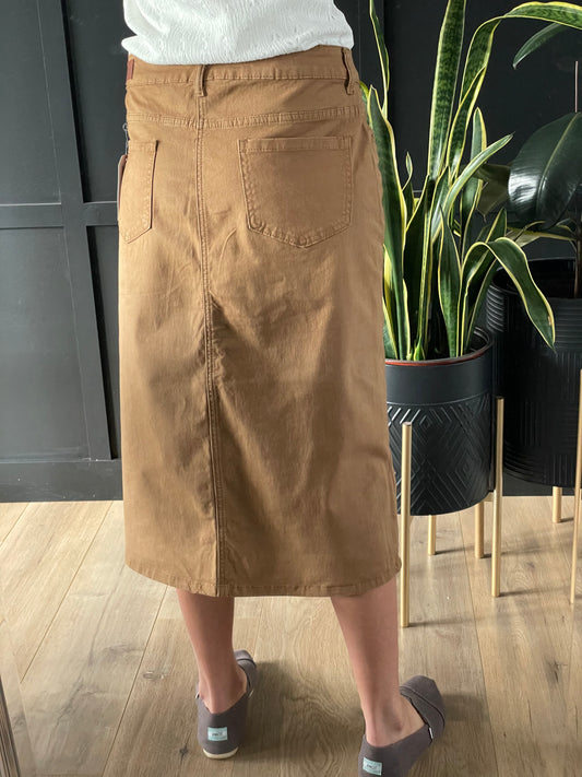 Remi Coconut Midi Skirt 29 inches long - Ladies & Lavender Boutique