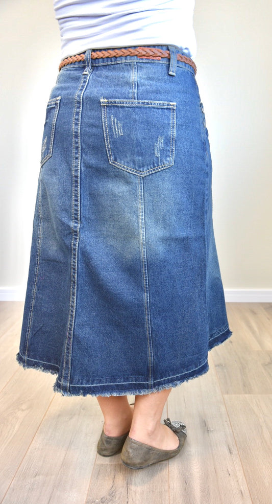 "Olivia" Vintage Calf Length A-Line Skirt - Ladies & Lavender Boutique