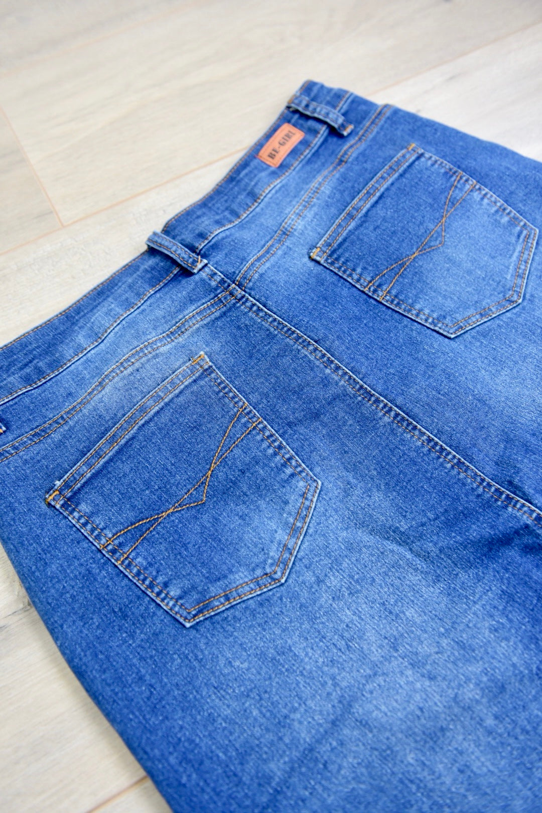 "Avery" Long Denim Skirt in Indigo Wash - Ladies & Lavender Boutique