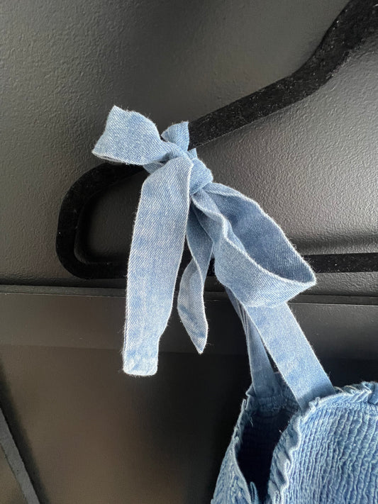 “Allison” Girls Chambray Dress - Ladies & Lavender Boutique