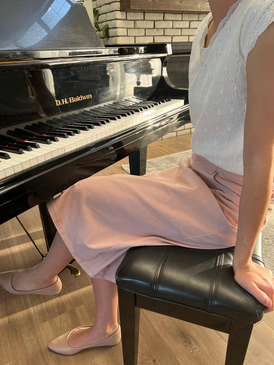 Remi Blush Midi Skirt 29 inches long - Ladies & Lavender Boutique