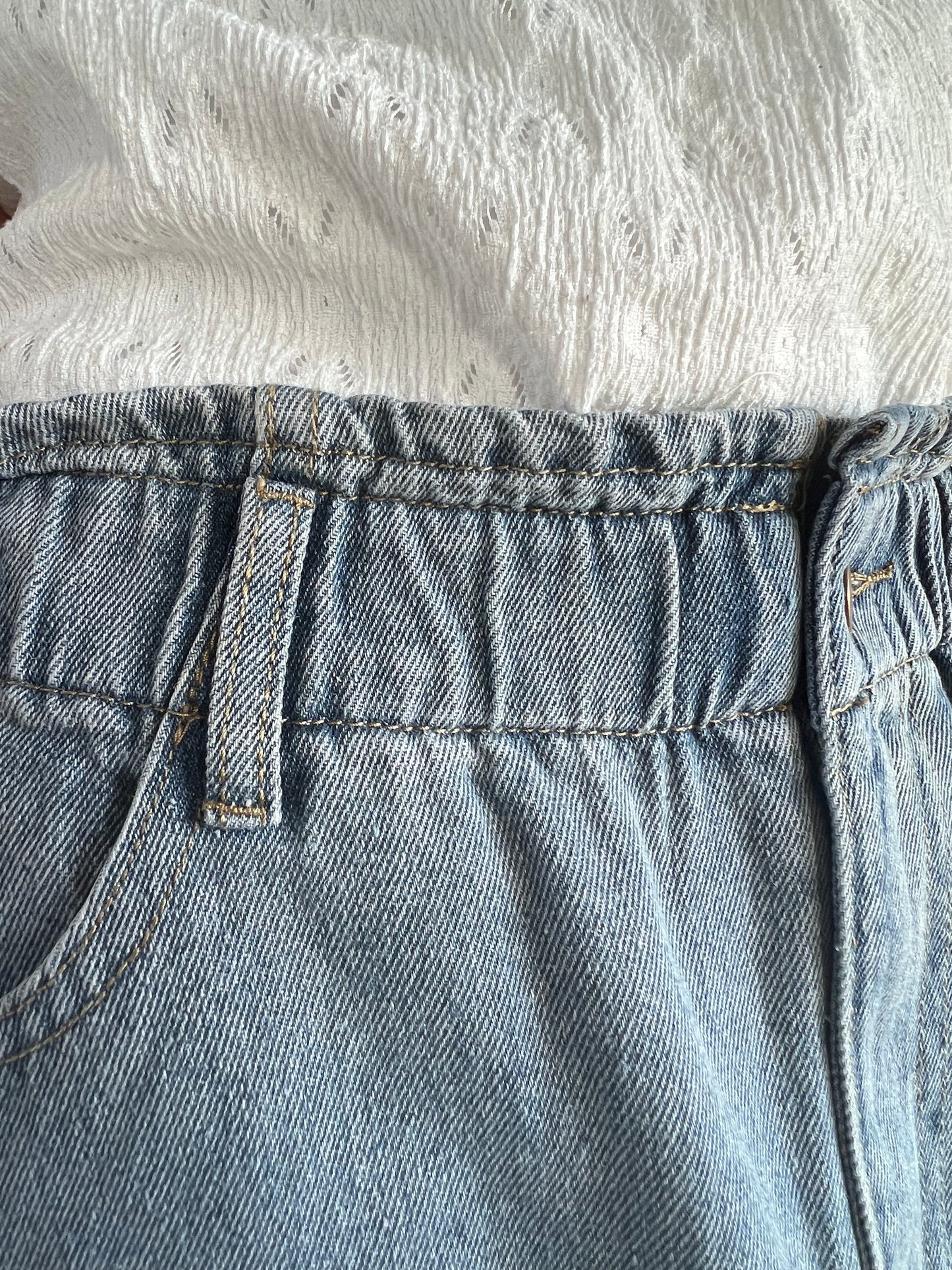 "Ariana" Elastic Wasit Denim Skirt - Ladies & Lavender Boutique