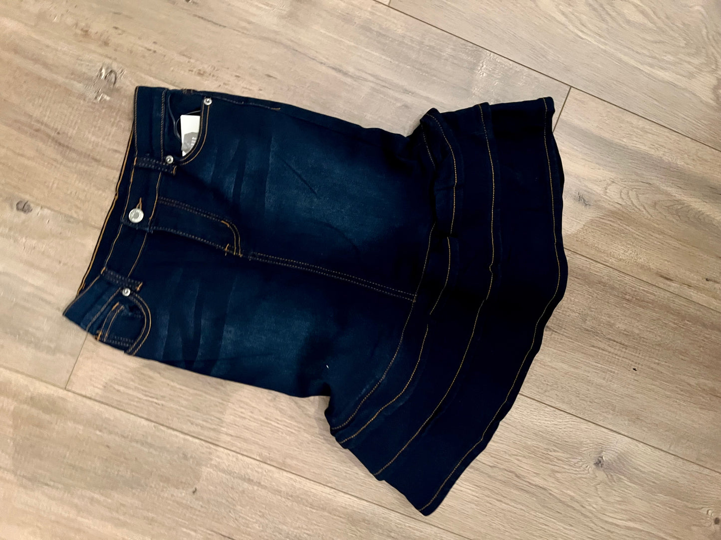 "Laura" Dark Indigo Girls Denim Skirt With Ruffles - Ladies & Lavender Boutique