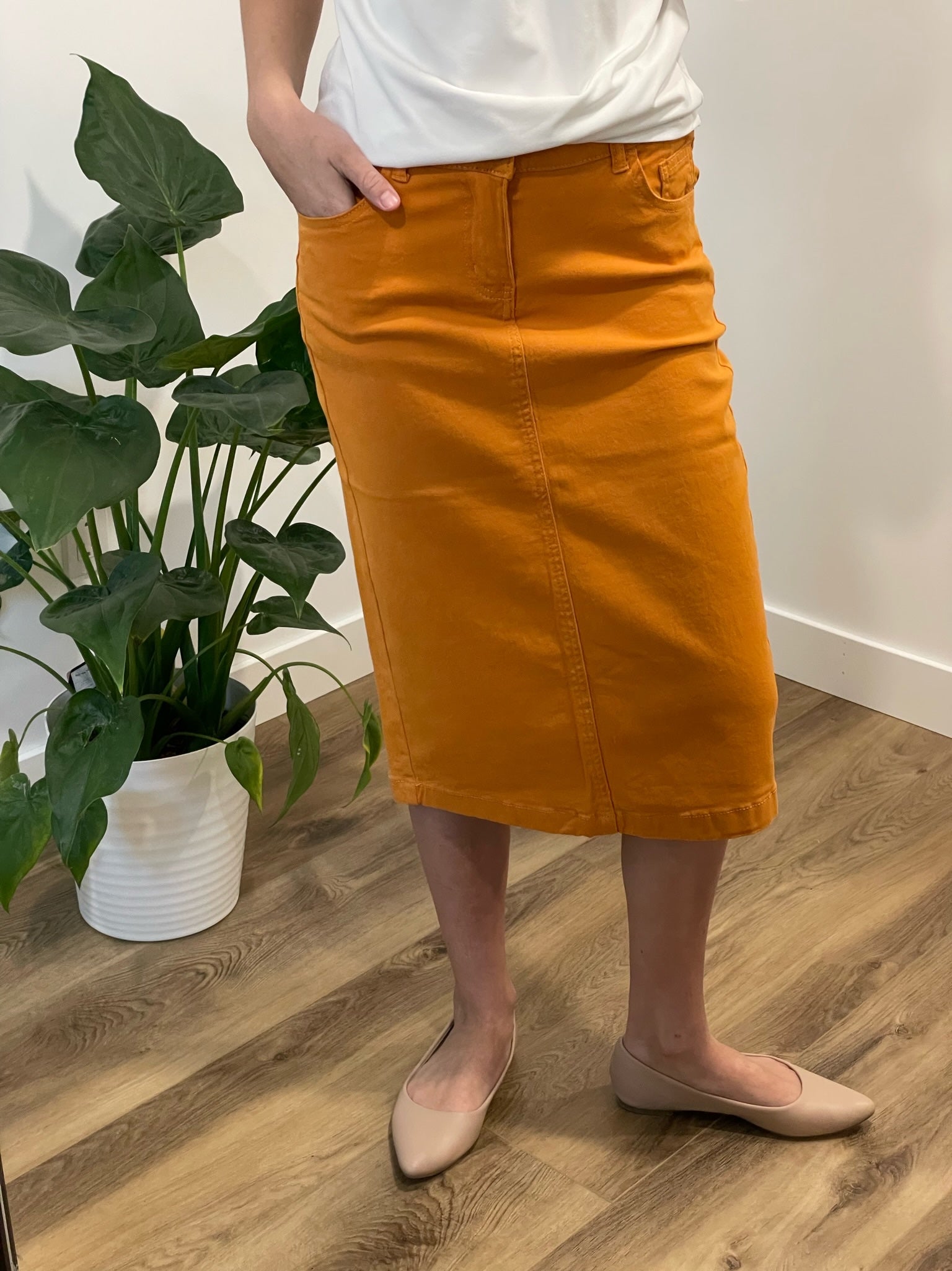 Mud Jeans Sophie Rocks women's yellow denim skirt S | eBay