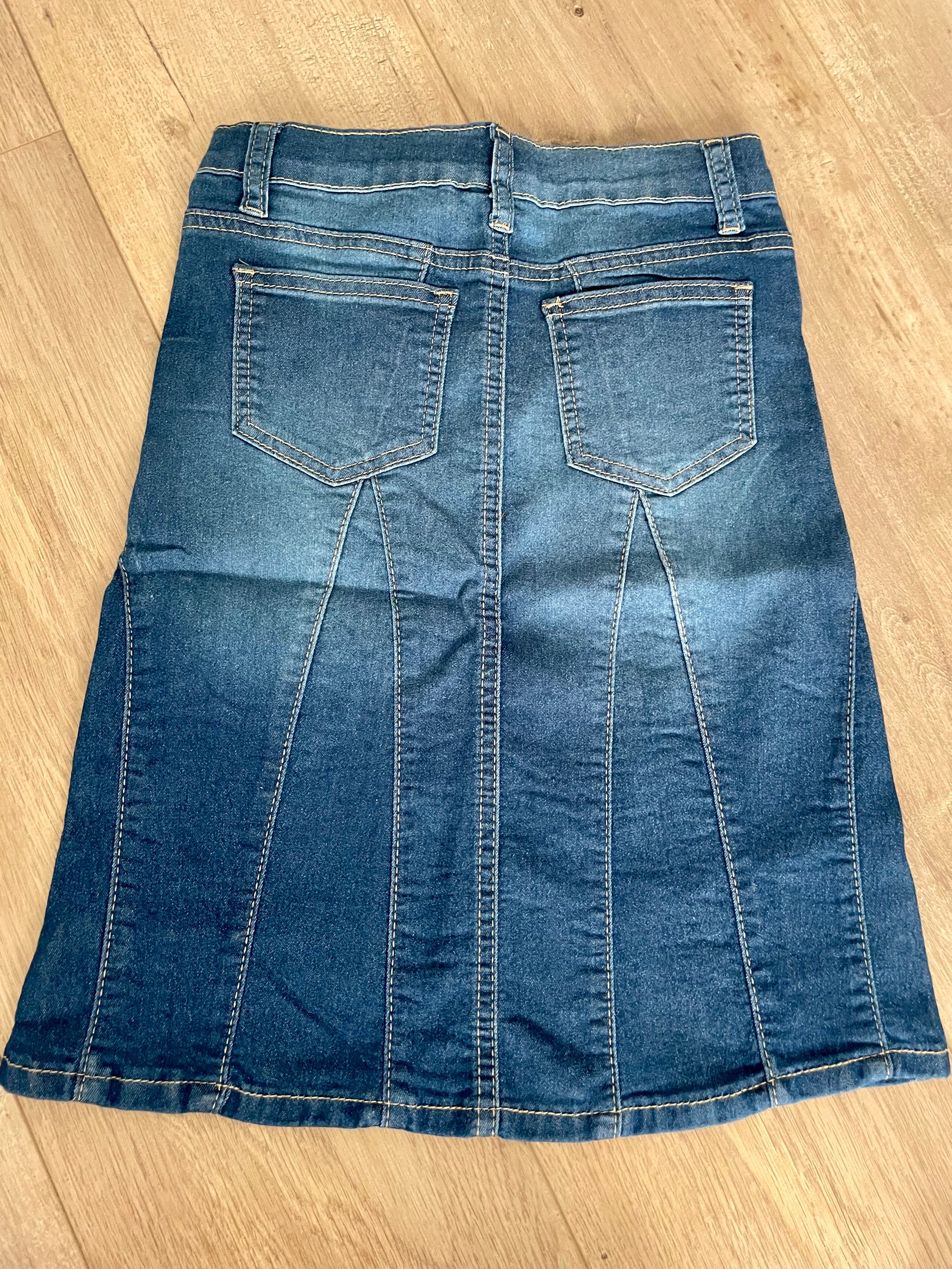 "Bella" Girls Indigo A-Line Denim Skirt - Ladies & Lavender Boutique